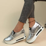 Round Toe Platform Slip-Ons