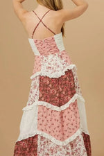 Floral Lace Trim Maxi Cami Dress - Ladyez