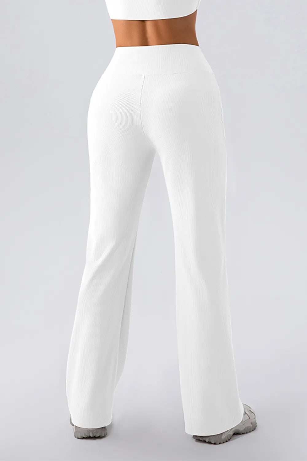 High Waist Straight Active Pants - Ladyez
