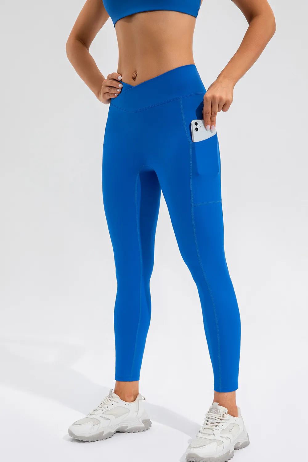 High Waist Active Leggings with Pockets - Ladyez