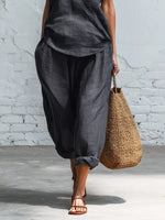 Full Size Sleeveless Top and Pants Two-Piece Set Plus Size