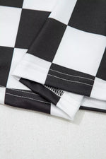 Checkerboard Printed Slim Tank Top