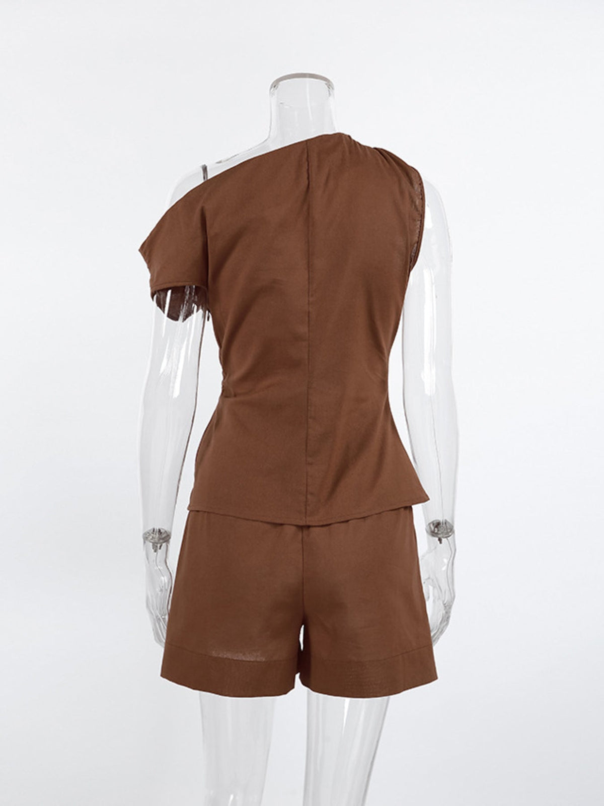 One-Shoulder Top and Shorts Set