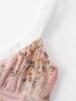 Floral Print Maxi Cami Dress with V-Neck - Ladyez