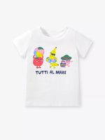 Children's Cute Cartoon Graphic Short Sleeve T-Shirt