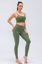 Wide Waistband Slim Fit Active Leggings - Ladyez