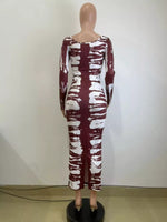 Tie-Dye Long Sleeve Maxi Dress