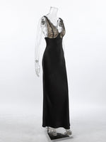 Lace Trimmed Adjustable Strap Midi Dress