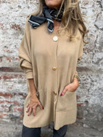 Full Size Button-Down Long Sleeve Cardigan Plus Size