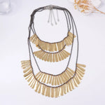 4-Piece 18K Gold-Plated Iron Tassel Necklace