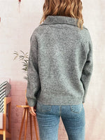 Ribbed Hem Raglan Sleeve Sweater