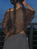 One Shoulder Long Sleeve Cover Up