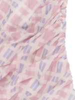 Plaid Spaghetti Strap Maxi Dress