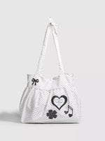 Polka Dot Heart Shoulder Bag