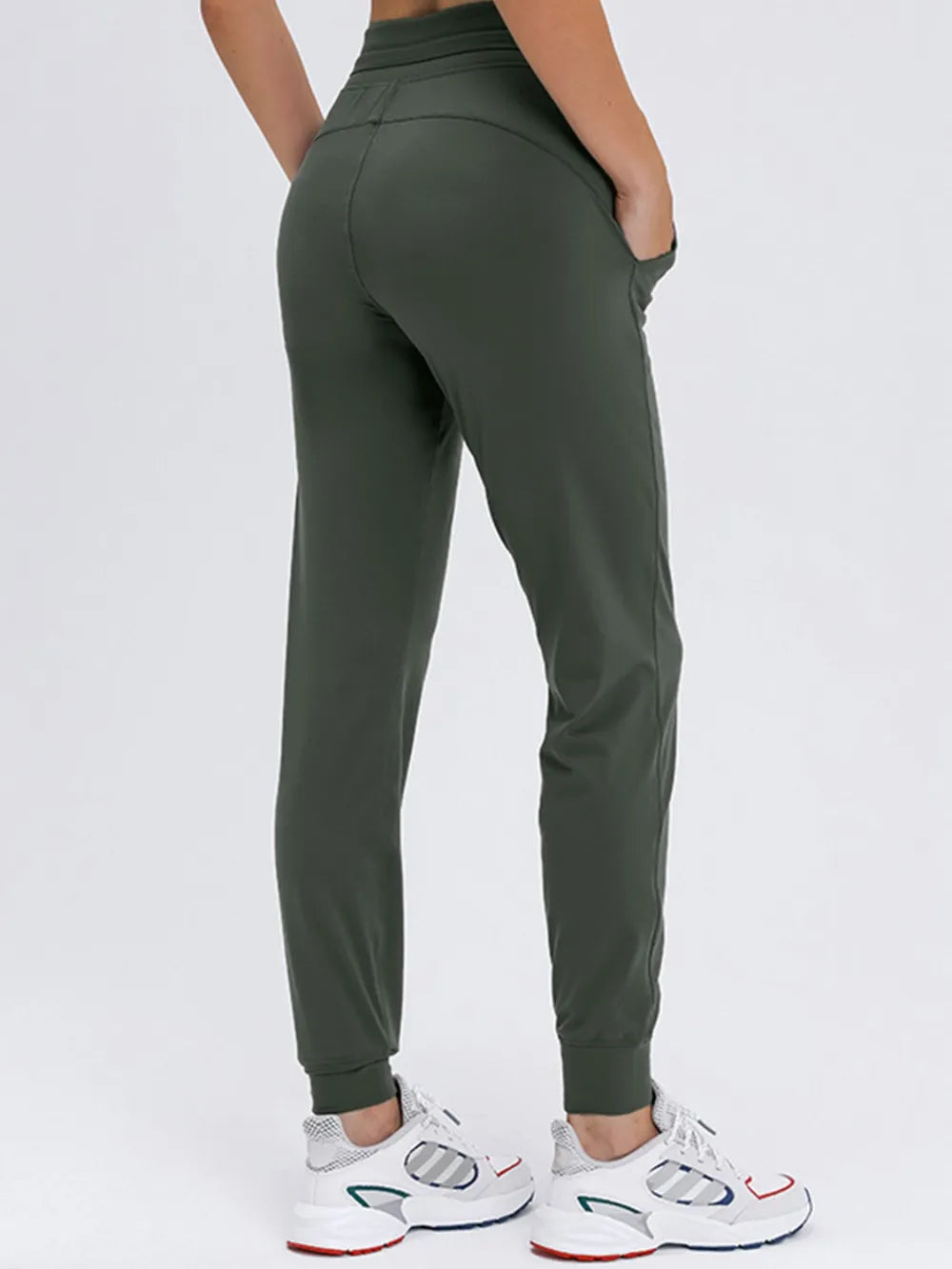 Millennia Double Take Tied Joggers with Pockets - Ladyez