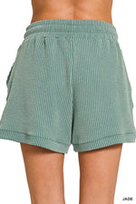 Zenana Raised Rib Cap Sleeve Top & Shorts Set