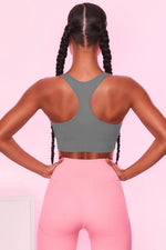 Scoop Neck Wide Strap Active Bra - Ladyez