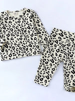 Children's Leopard Print Long Sleeve Top and Pants Set