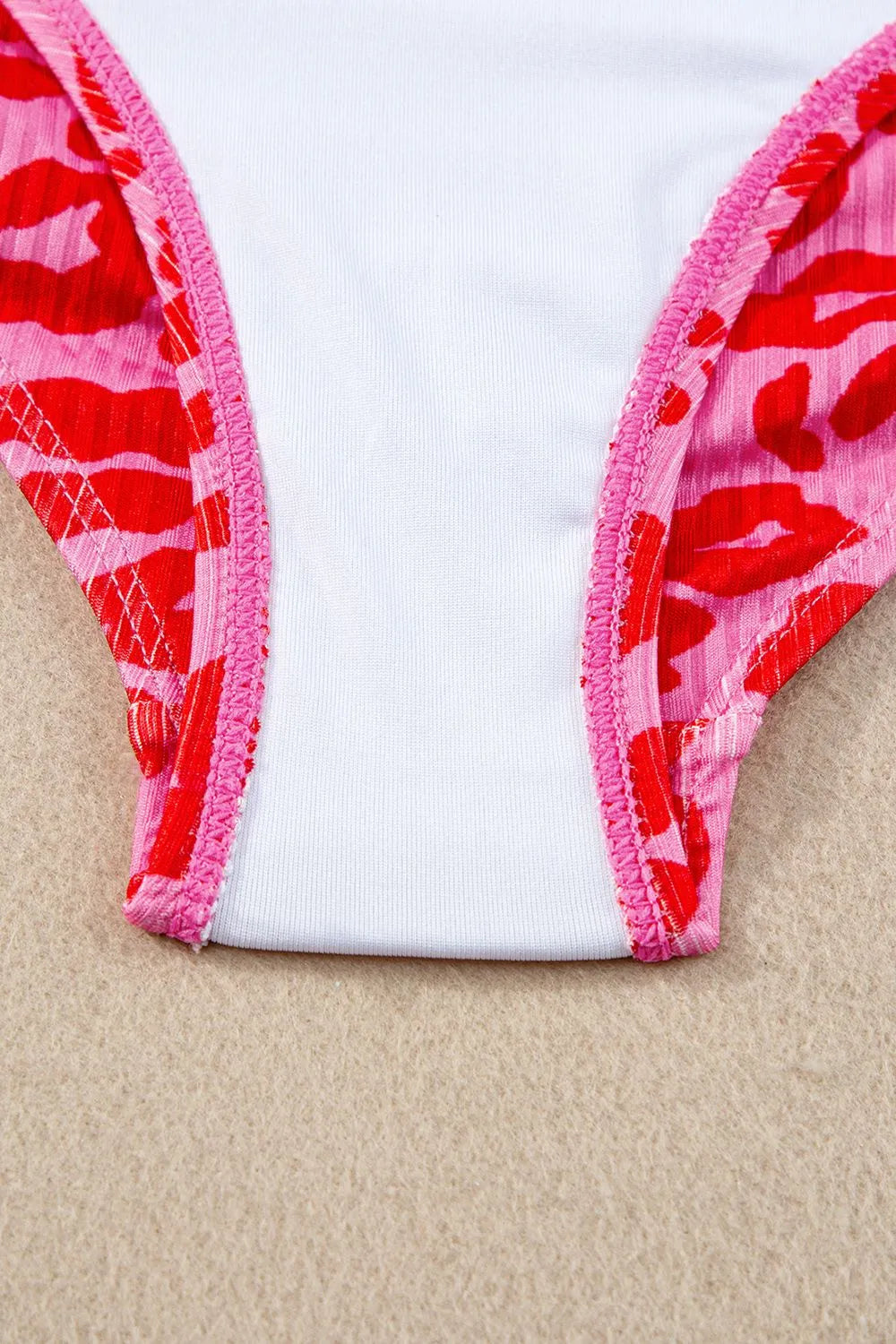 Leopard Cutout Ribbed Side Drawstring One-Piece Swimsuit - Ladyez