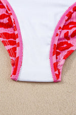 Leopard Cutout Ribbed Side Drawstring One-Piece Swimsuit - Ladyez