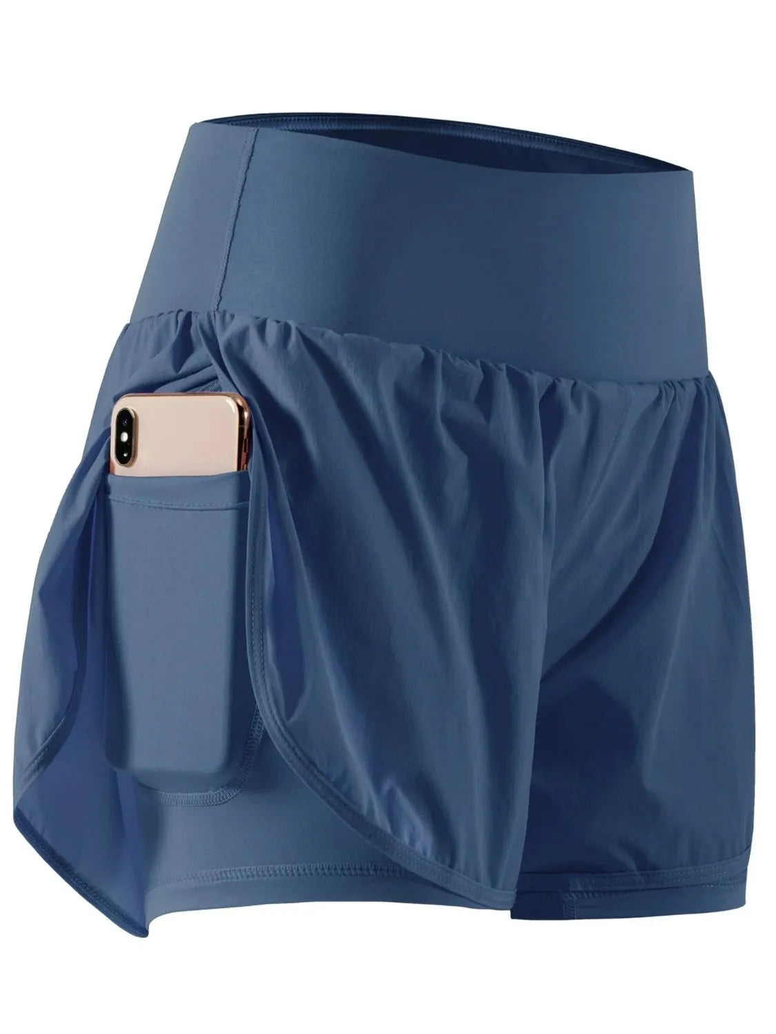Pocketed High Waist Active Shorts - Ladyez