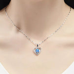 925 Sterling Silver Heart Pendant Necklace