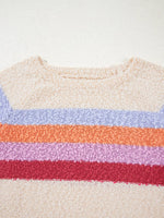 Striped Color Block Loose Sleeve Sweater