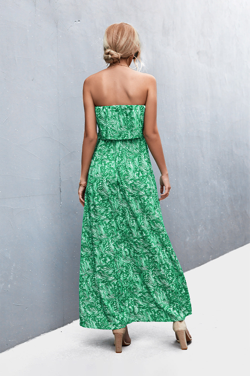 Strapless Split Maxi Dress - Ladyez