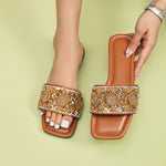 Rhinestone Open Toe Sandals