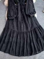 Tie Waist Long Sleeve Dress