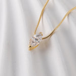1 Carat Moissanite 925 Sterling Silver Necklace - Ladyez