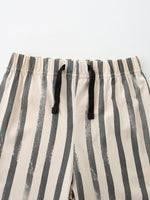 Children's Zebra Short Sleeve Tee and Striped Shorts Set