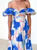 Off-Shoulder Floral Tiered Dress with Ruffle Details