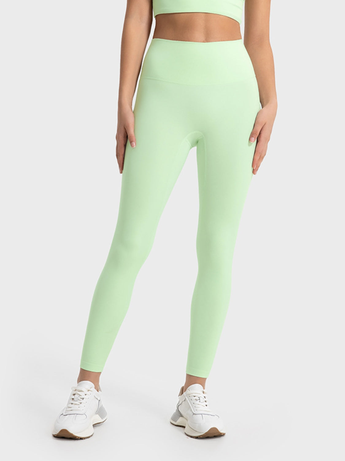 Millennia Wide Waistband Sports Leggings - Ladyez