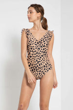 Marina West Swim Full Size Float On Ruffle Faux Wrap One-Piece in Leopard - Ladyez