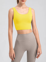 Scoop Neck Wide Strap Active Tank - Ladyez