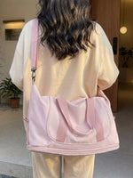 Solid Color Nylon Duffle Bag