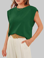 Florira Round Neck Cap Sleeve T-Shirt - Ladyez