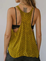 Printed Scoop Neck Tank - Ladyez