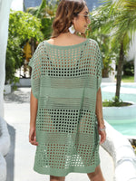 Crochet Knit Beach Cover Up Dress - Ladyez