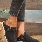 Buckle Accent Slip-Ons