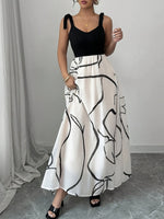 Tie Shoulder V-Neck Maxi Dress
