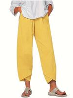 Elastic Waist Pants with Pockets