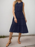Frill Tiered Midi Dress