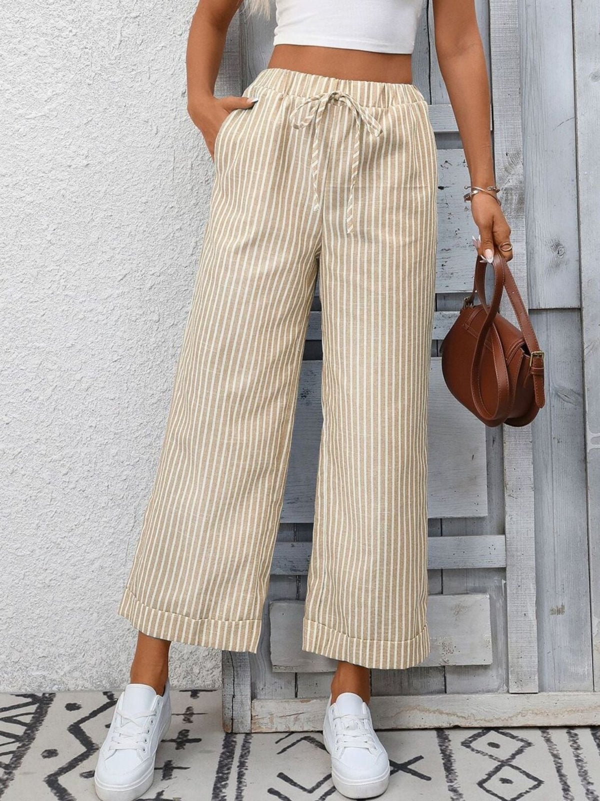 Striped Wide Leg Pants