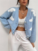 Cloud Button Up Knit Cardigan