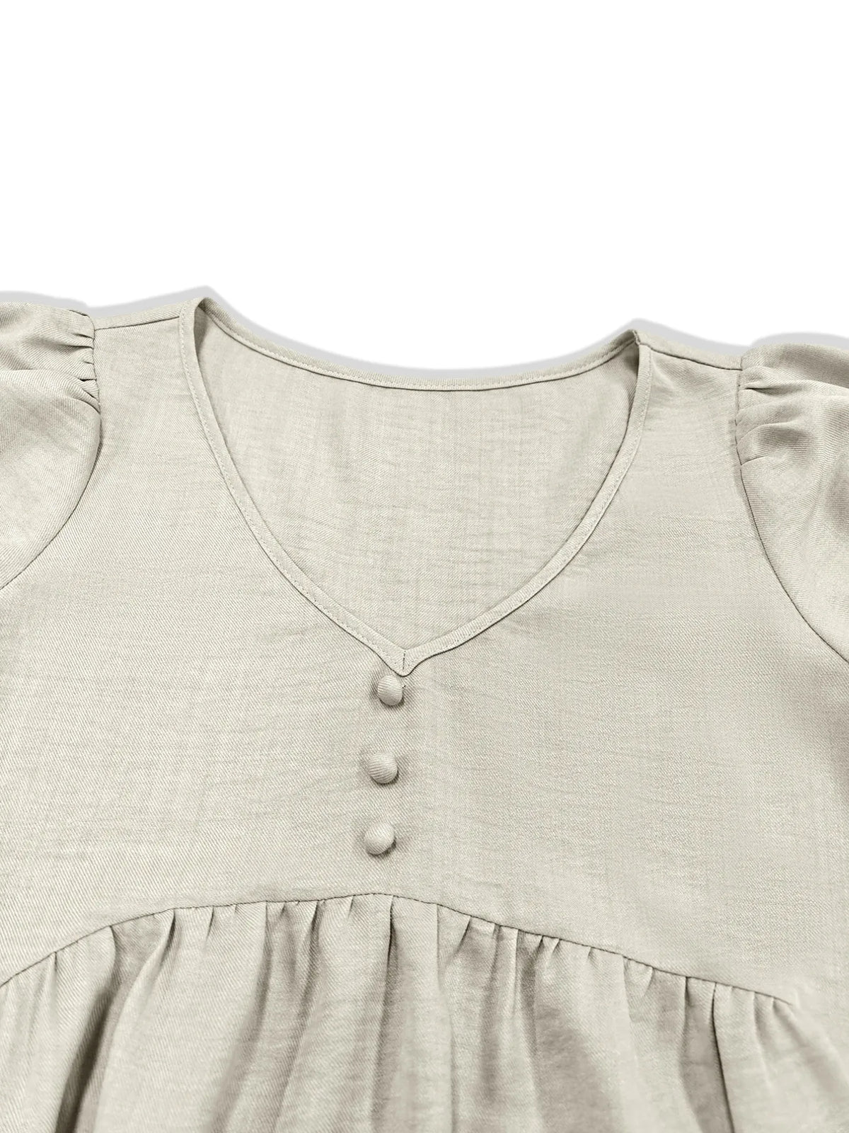 Puff Sleeve Babydoll Mini Dress