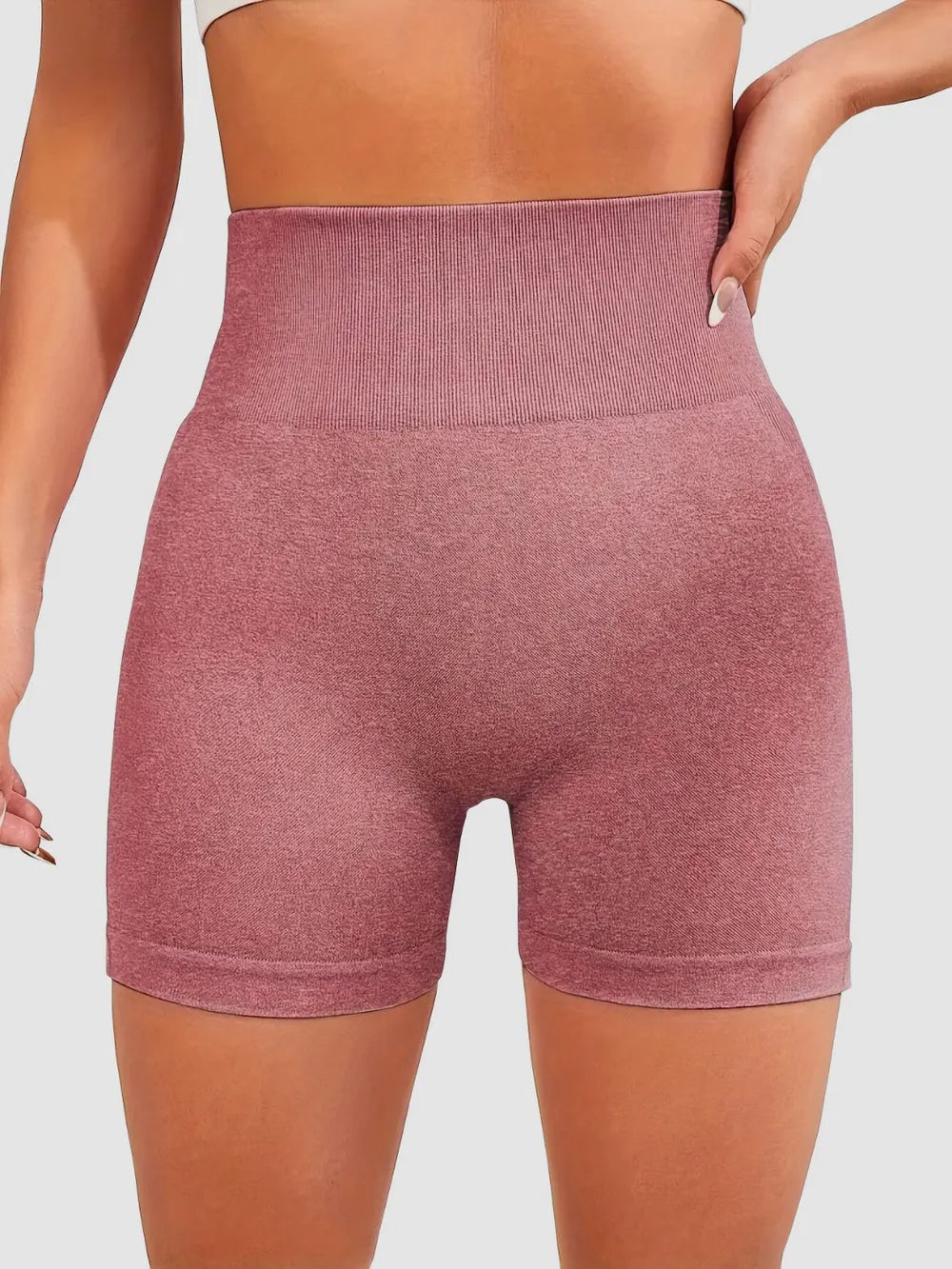 High Waist Active Shorts - Ladyez