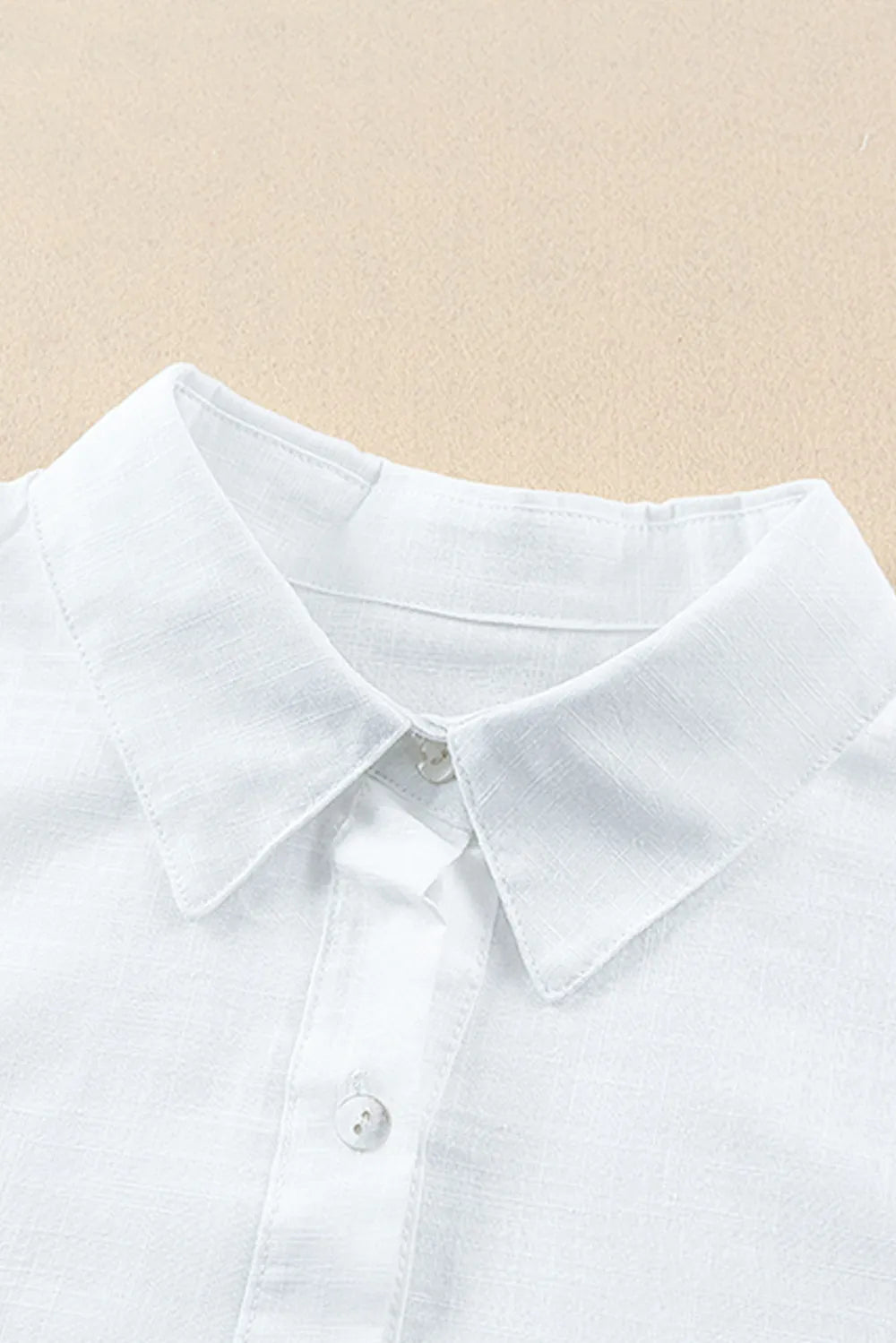 Button-Up Longline Shirt with Breast Pockets - Ladyez
