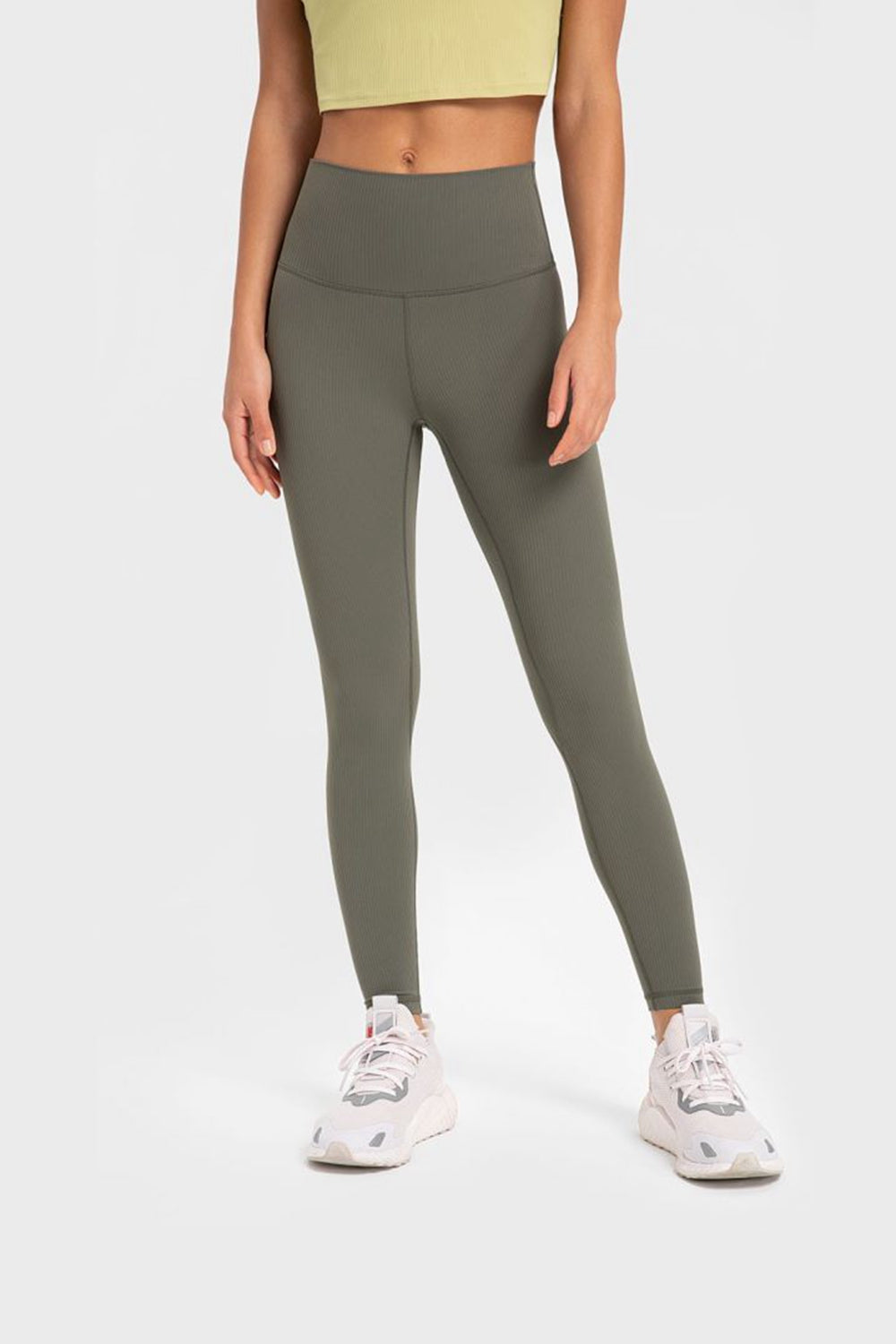 Millennia Highly Stretchy Wide Waistband Yoga Leggings - Ladyez